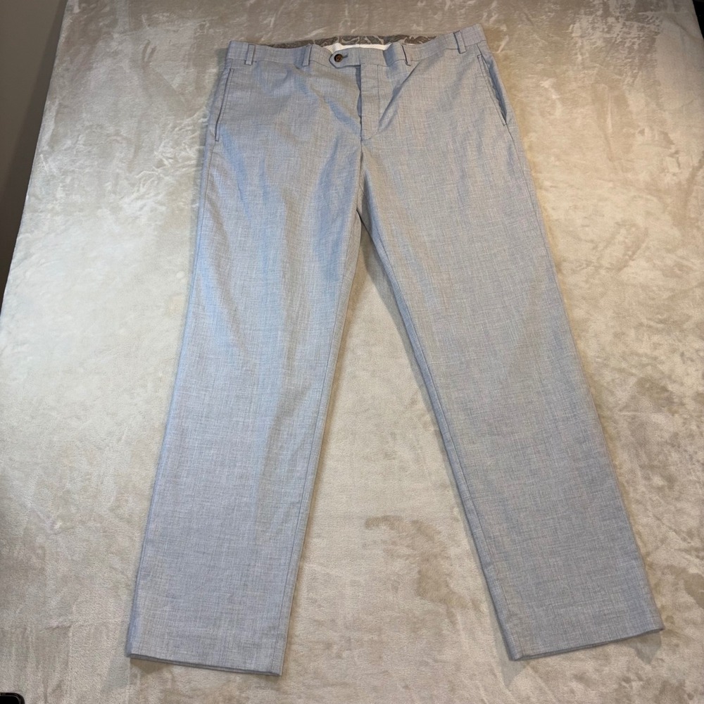 Lauren Ralph Lauren Mens Light Gray Stretch Dress Pants 38W x 32L Flat Front